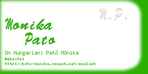 monika pato business card